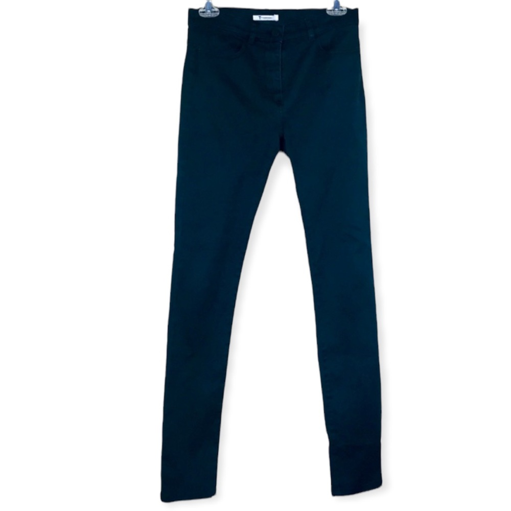 ALEXANDER WANG T Black Midrise Skinny Stretch Jeans 26 Faded Grunge Denim